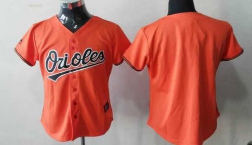 Orioles Blank Orange Women's Fashion Stitched MLB Jersey - Click Image to Close